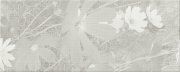 Настенная декоративная плитка Софт Орнамент Цветы серый 200x500мм