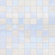 Декоративная плитка Мозаика Диадема Diadema голубой+белый 300x300мм