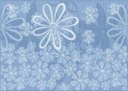 Настенная декоративная плитка (1) Эйфория Цветы синий 250x350мм