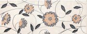 Настенная декоративная плитка Синтия Неро цветы черный 250x350мм