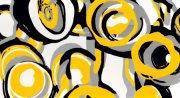Настенная декоративная плитка Colour Yellow Hoop желтый 593x327мм