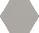 Настенная плитка Сатини Hex серый 125x110мм
