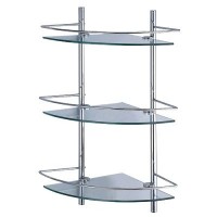 Полка WasserKRAFT стеклянная угловая тройная