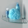 Полка WasserKRAFT стеклянная угловая с бортиком