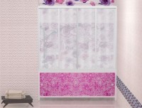 Шторка на ванну 2-х створчатая раздвижная Купе 140x150