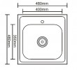 Мойка для кухни Ledeme L94848 48x48 Мойка для кухни Ledeme L94848 48x48