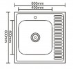 Мойка для кухни Ledeme L76060 60x60