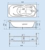 Ванна акриловая гидромассажная Triton Цезарь 180x80