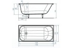 Ванна чугунная Универсал Ностальжи 170x75 Ванна чугунная Универсал Ностальжи 170x75