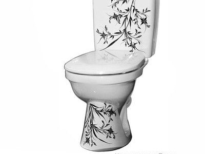 Унитаз-компакт Керамин Омега белый с ручной росписью