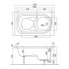 Ванна акриловая Kolo Diuna 120x70