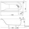 Ванна акриловая Kolo Mirra 140x70 Ванна акриловая Kolo Mirra 140x70