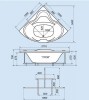 Ванна акриловая гидромассажная Triton Троя 150x150 Ванна акриловая гидромассажная Triton Троя 150x150