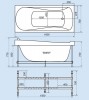 Ванна акриловая гидромассажная Triton Вики 160x75
